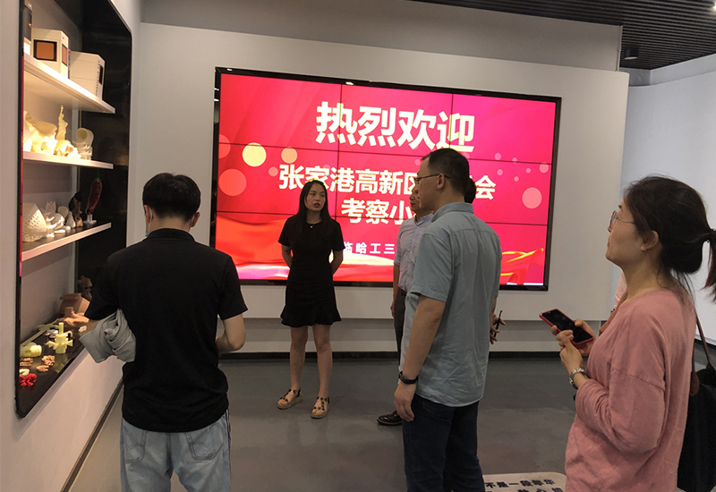 張家港高新區(qū)管委會領導來哈工三維考察調研